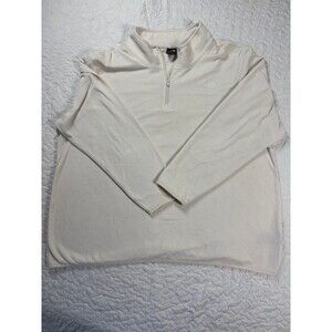 White North Face Fleece Quarter Zip Sweater Size 3XL